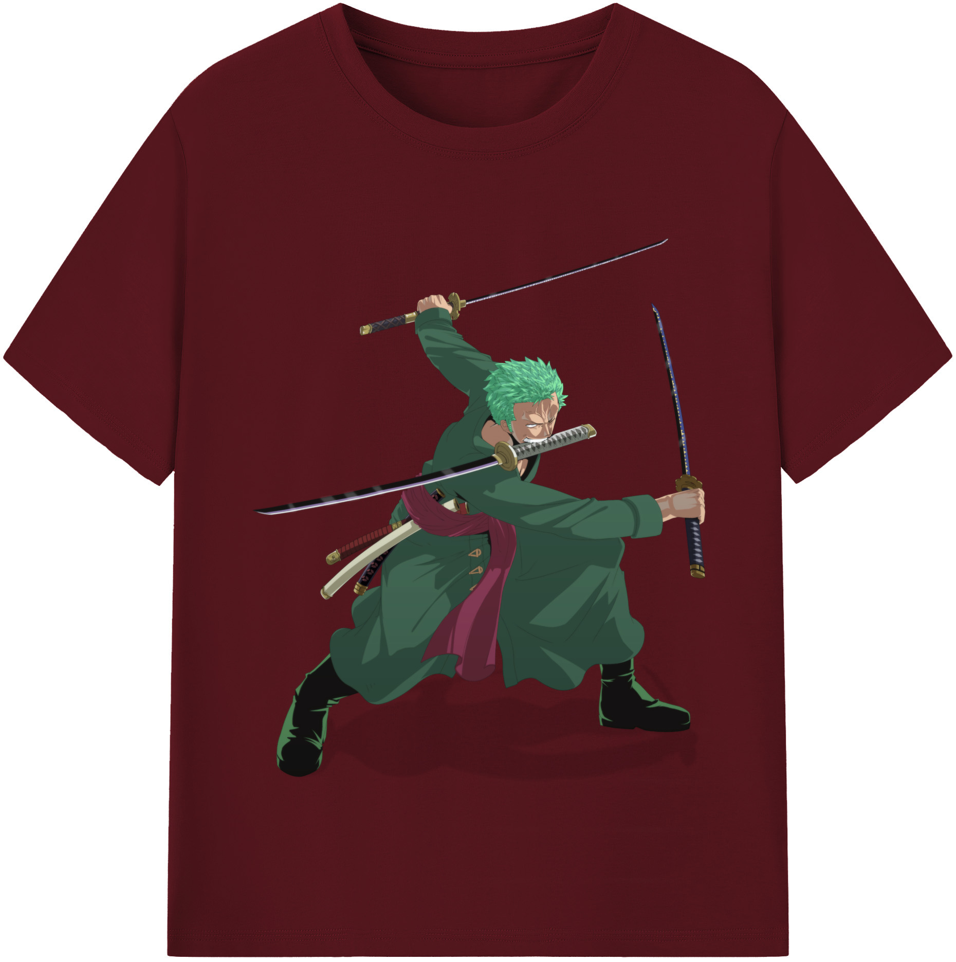 ワンピース ロロノア・ゾロ ONE PIECE Roronoa Zoro 綿100％半袖Tシャツ（フロントプリント）